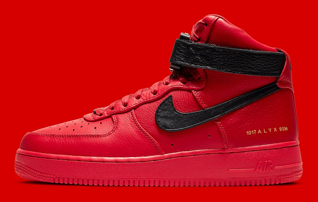 Nike Air Force 1 x Alyx University Red and Black Foto 2