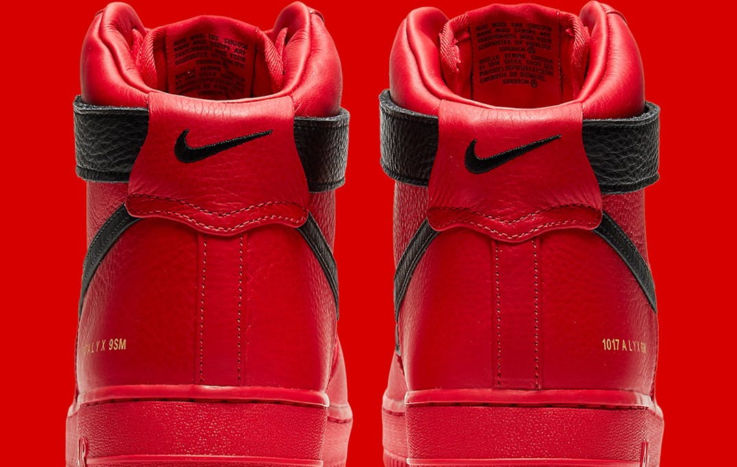 Nike Air Force 1 x Alyx University Red and Black Foto 5