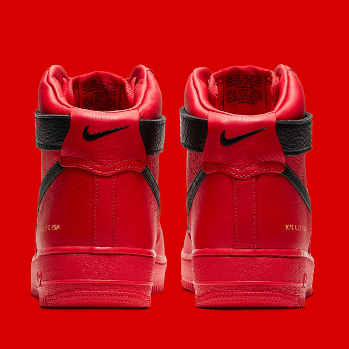 Nike Air Force 1 x Alyx University Red and Black Foto 5