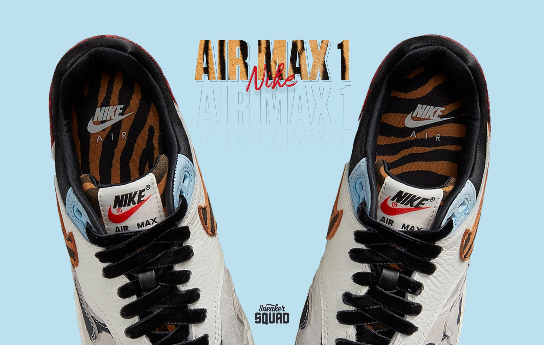 Deze wilde Nike Air Max 1 87 WMNS Tiger Swoosh Sneaker Squad