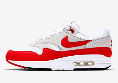 De Nike Air Max 1 Anniversary "University Red" krijgt in November nog een restock