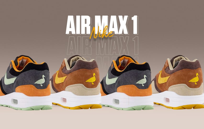 Nike Air Max 1 Duck in een Honeydew en Pecan colorway 2