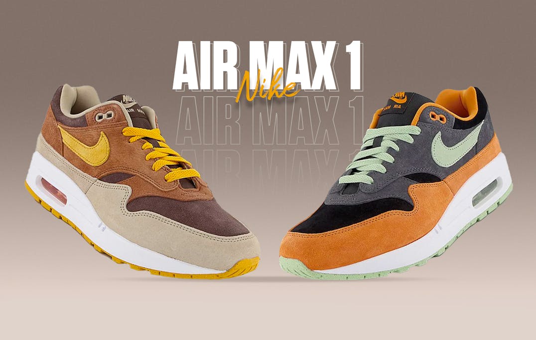 Nike Air Max 1 Duck in een Honeydew en Pecan colorway