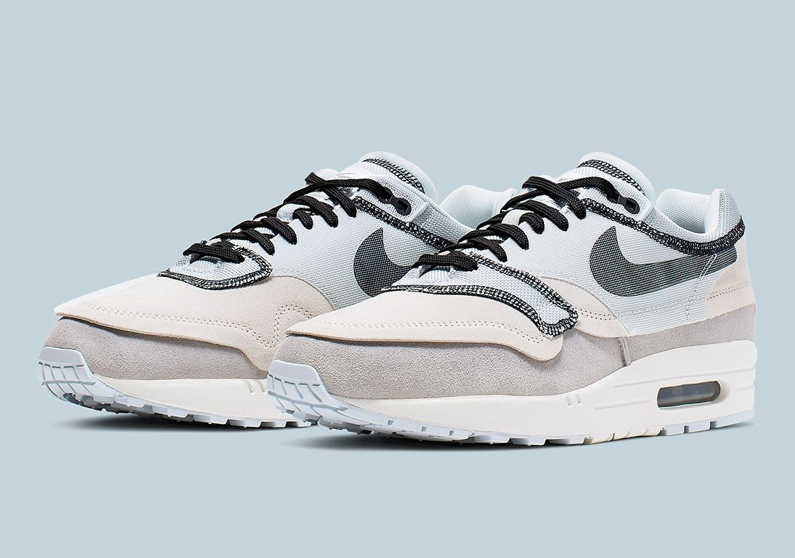 De officiële foto's van de Nike Air Max 1 Inside Out "Phantom" zijn binnen