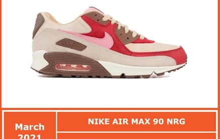 De release van de Nike Air Max 90 "Bacon" is uitgesteld naar volgend jaar