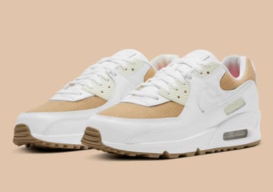 Nike voorziet de Nike Air Max 90 Burlap van Jute stof op de toe box en rond de enkels