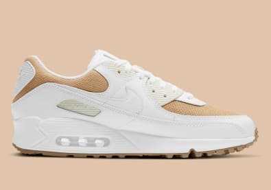 Nike voorziet de Nike Air Max 90 Burlap van Jute stof op de toe box en rond de enkels