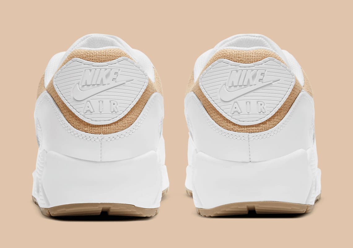 Nike voorziet de Nike Air Max 90 Burlap van Jute stof op de toe box en rond de enkels
