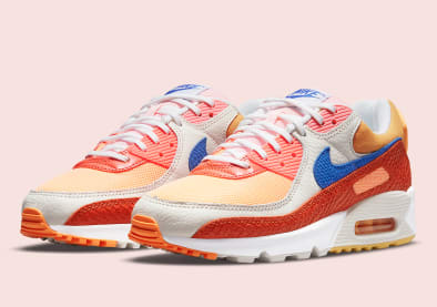 Nike voorziet de Nike Air Max 90 "Campfire" van felle kleuren en luxe materialen