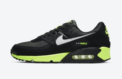 Hot Lime is de blikvanger van deze nieuwe Nike Air Max 90 