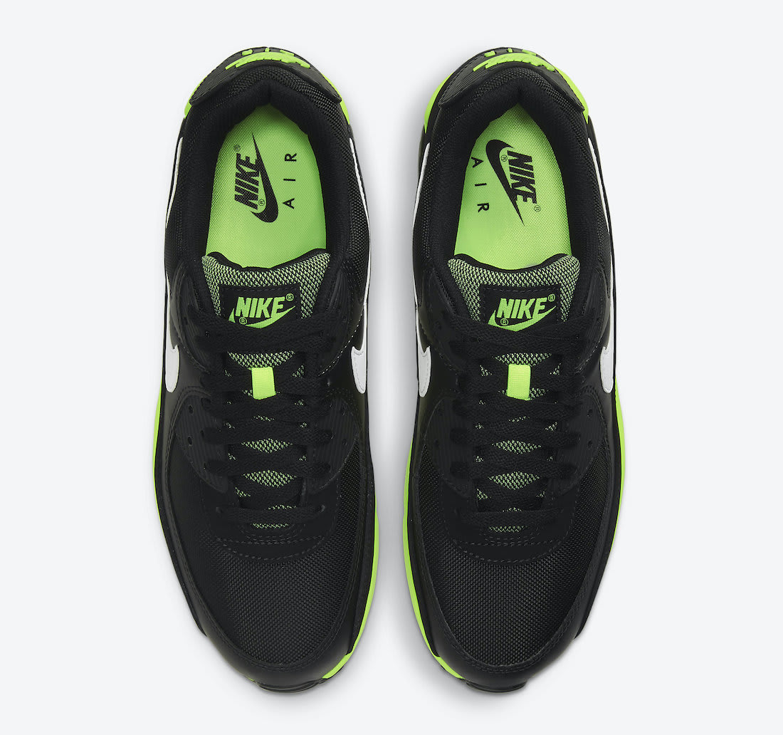 Hot Lime is de blikvanger van deze nieuwe Nike Air Max 90