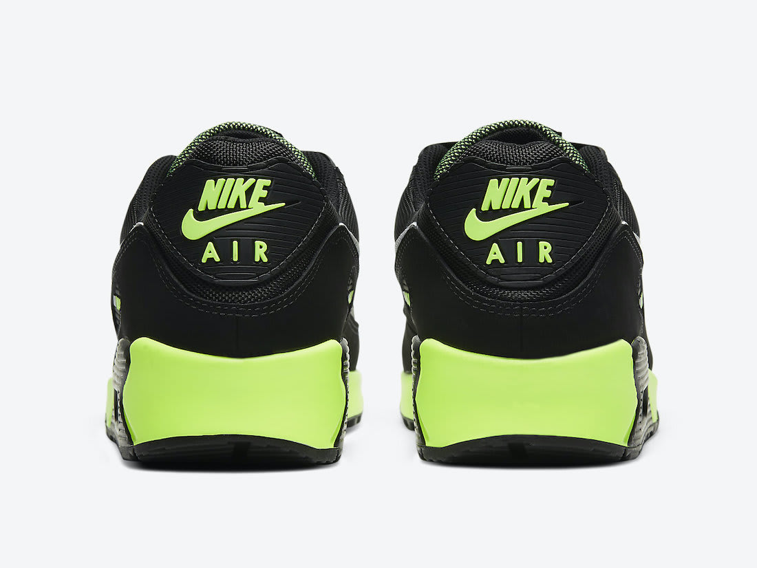 Hot Lime is de blikvanger van deze nieuwe Nike Air Max 90