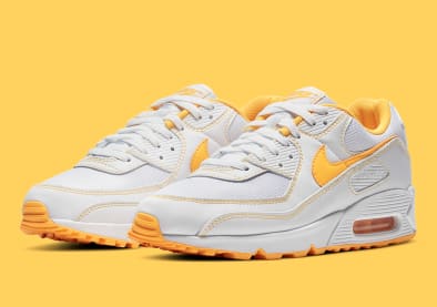 Deze nieuwe Air Max 90 is voorzien van knallende Laser Orange details