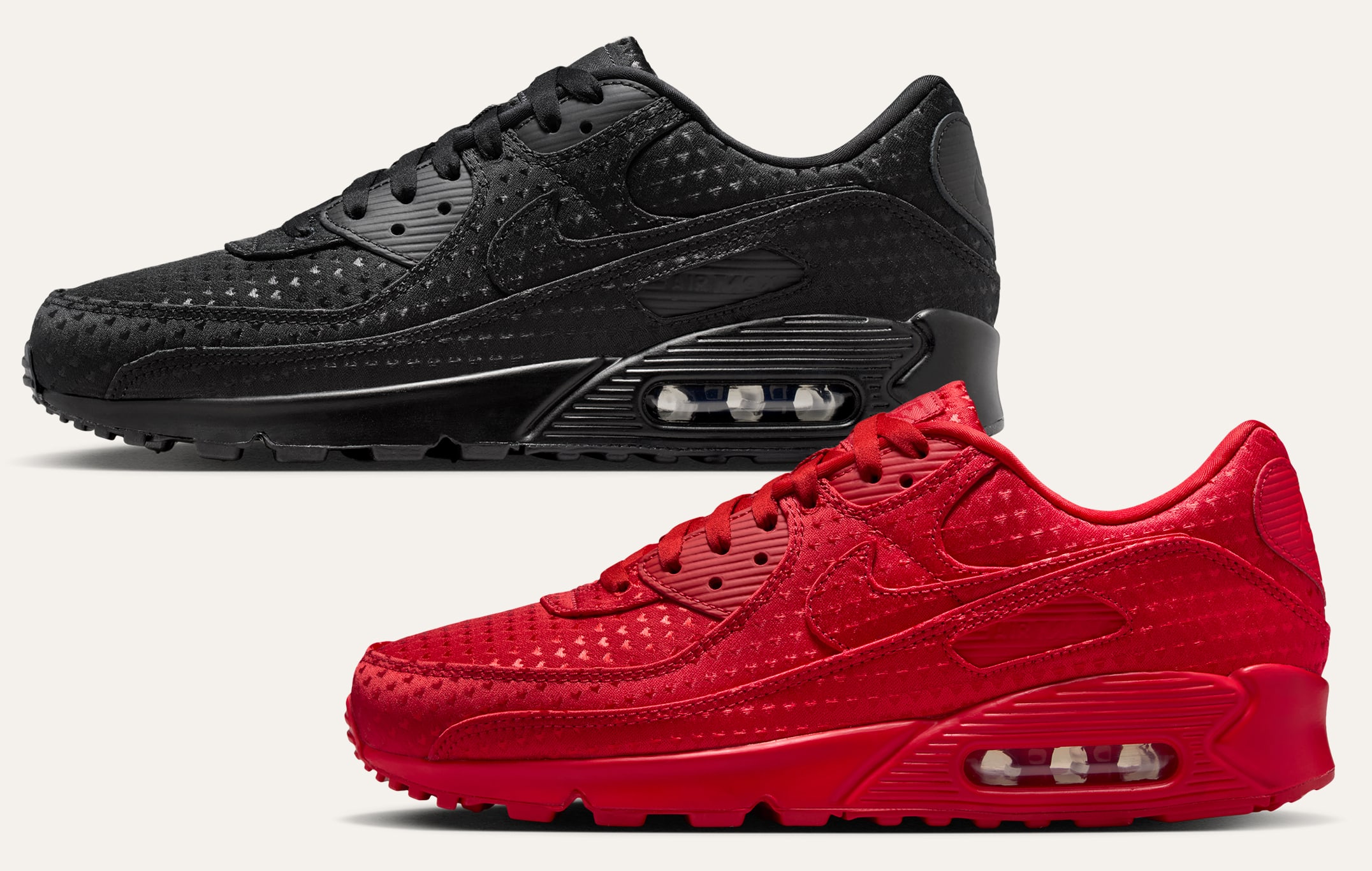 Nike Air Max 90 Premium Valentines Day Red Black