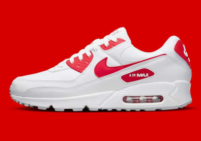 Nike Air Max 90 Red White Foto 2