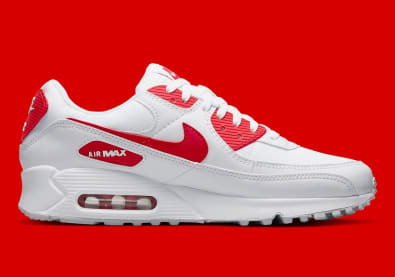 Nike Air Max 90 Red White Foto 3