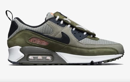 Nike past de Surpus Supply colorway toe op de Air Max 90 en Air Max 95