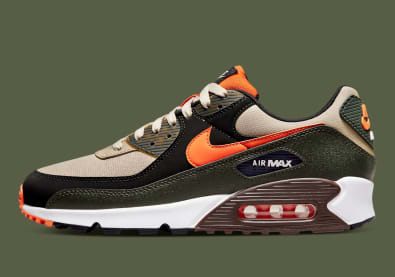 Nike Air Max 90 Tan Olive Orange Foto 2