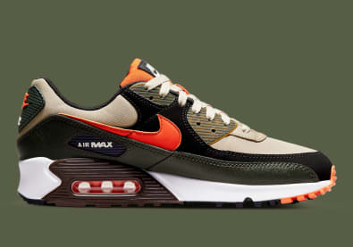 Nike Air Max 90 Tan Olive Orange Foto 3