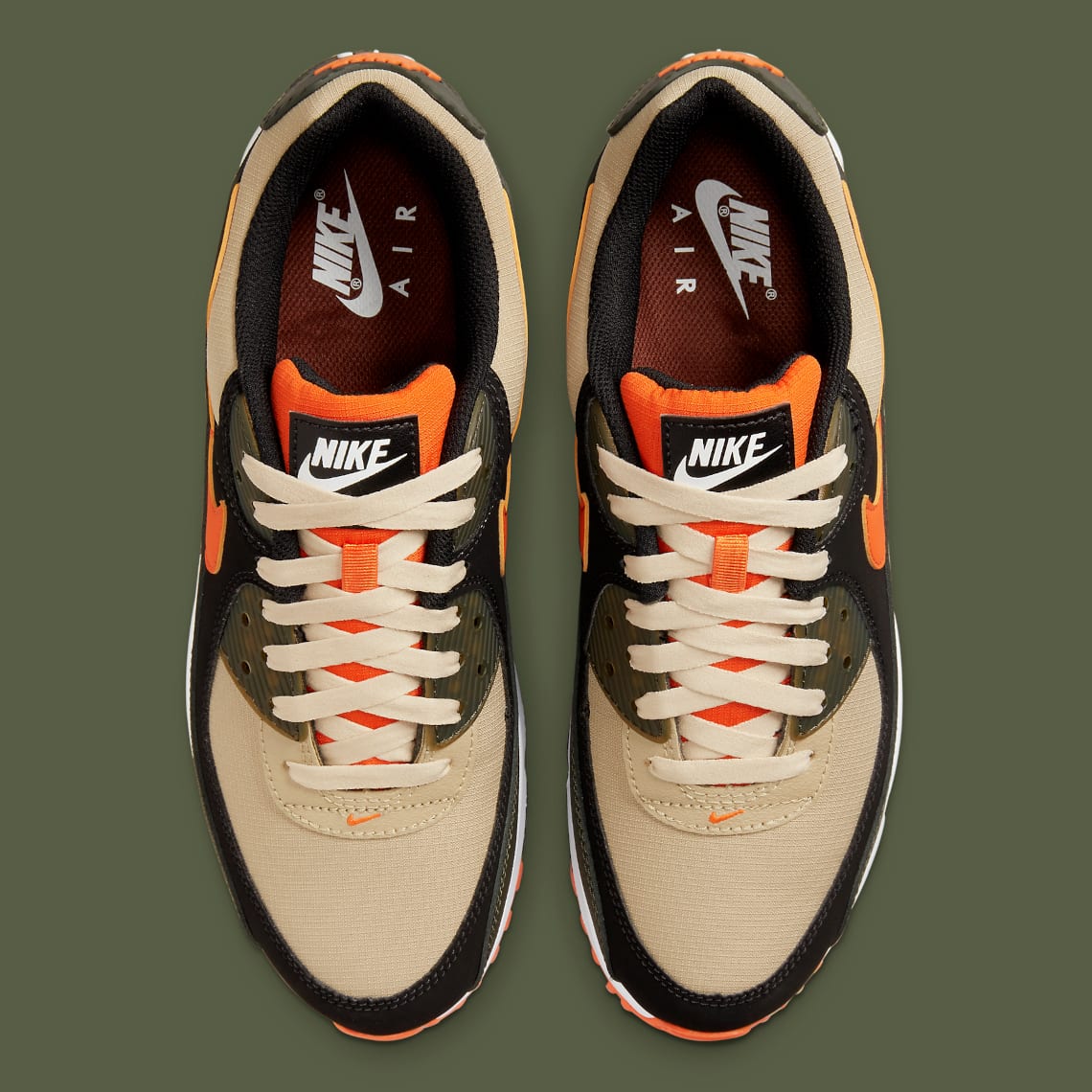 Nike Air Max 90 Tan Olive Orange Foto 4