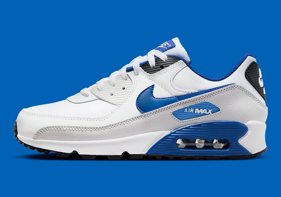 Nike Air Max 90 White Black Blue Foto 1