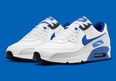 Nike Air Max 90 White Black Blue Foto 2