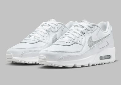 Nike Air Max 90 White Silver Foto 2