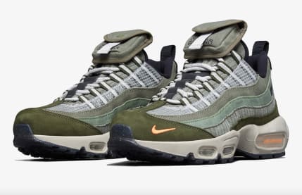 Nike past de Surpus Supply colorway toe op de Air Max 90 en Air Max 95