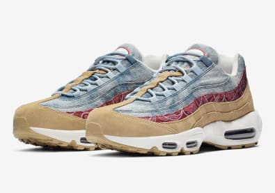 De Nike Air Max 95 "Wild West" maakt gebruik van Denim, Suede en een Paisley motief