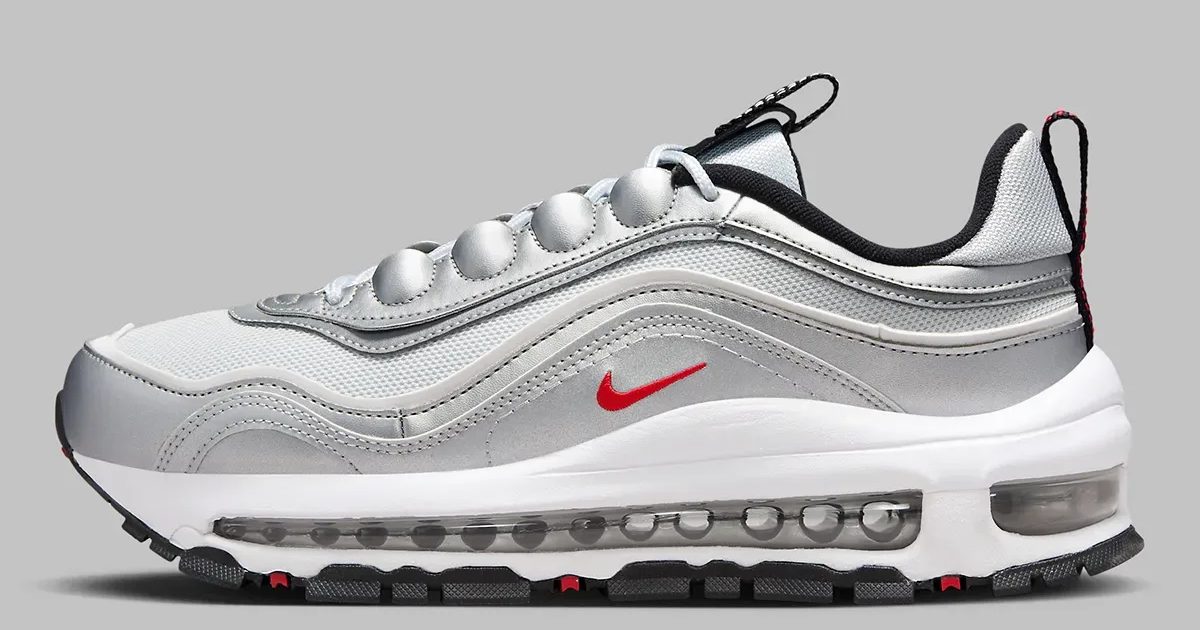 Nike air max 97 grijs rood on sale