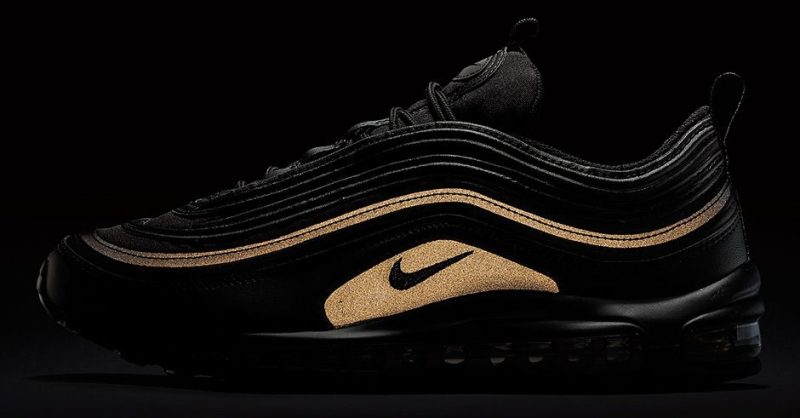Nike Air Max 97 Triple Black Gold Sneaker Squad