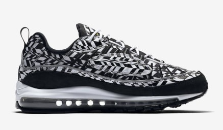 Onderweg: De Nike Air Max 98 All Over Print Black White