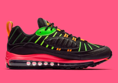 Knallende Neon op deze Nike Air Max 98 "Highlighter"