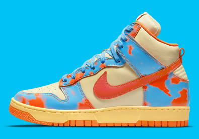 Nike Dunk High 1985 Orange Acid Wash Foto 2