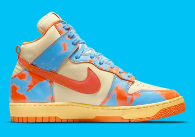 Nike Dunk High 1985 Orange Acid Wash Foto 3