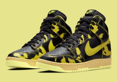 Nike Dunk High 1985 Yellow Acid Wash Foto 1