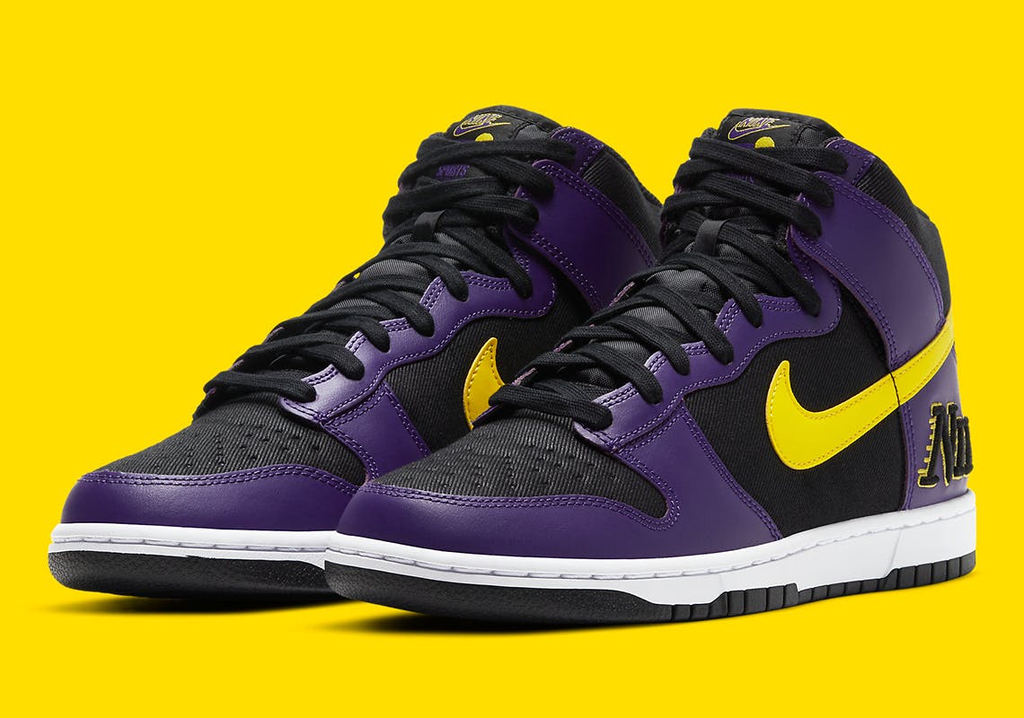 dunk high emb lakers