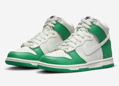 Nike Dunk High GS Grey Green Foto 1