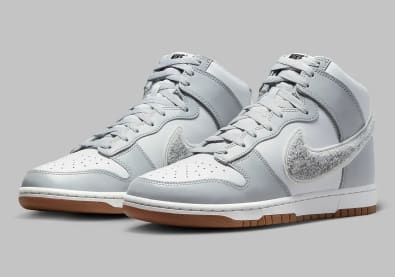 Nike Dunk High Grey Chenille Foto 1