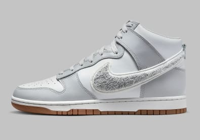 Nike Dunk High Grey Chenille Foto 2