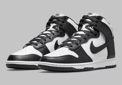 Nike Dunk High Retro Black White Foto 1