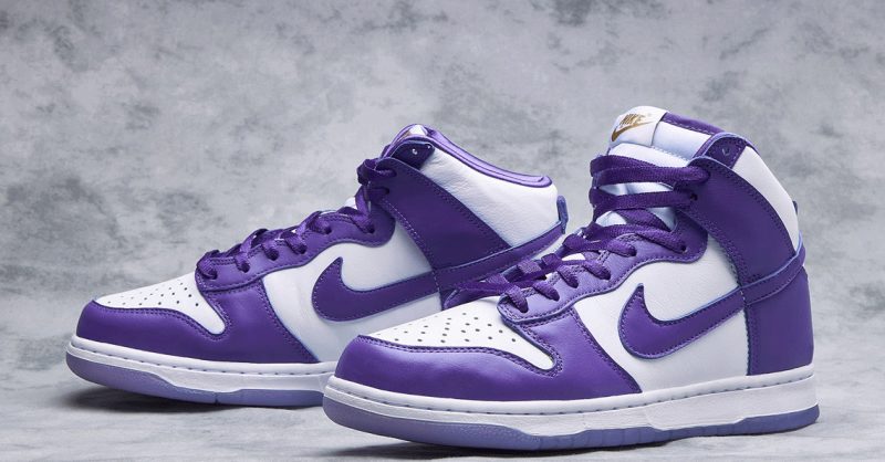 Purple nike dunks high tops Outlet