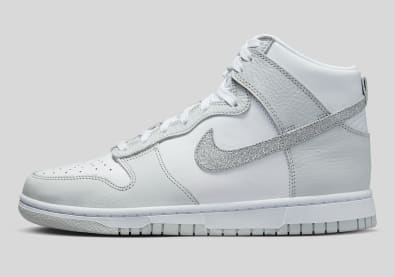 Nike Dunk High Silver Swoosh Foto 1