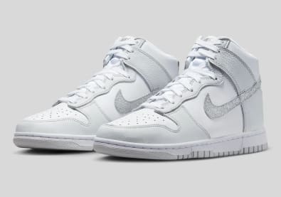 Nike Dunk High Silver Swoosh Foto 2