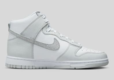 Nike Dunk High Silver Swoosh Foto 3