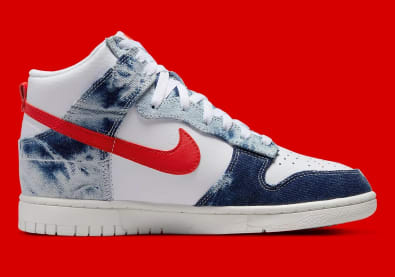 Nike Dunk High Washed Denim Foto 3