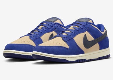 Nike Dunk Low Blue Suede Foto 1