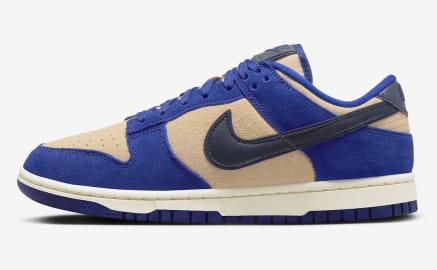 Nike Dunk Low Blue Suede Foto 2