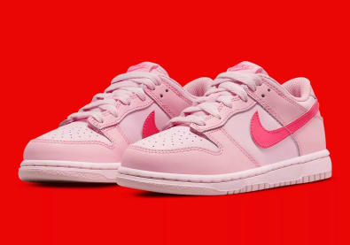 Nike Dunk Low GS Triple Pink Foto 1