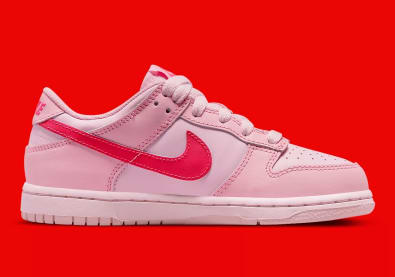 Nike Dunk Low GS Triple Pink Foto 3